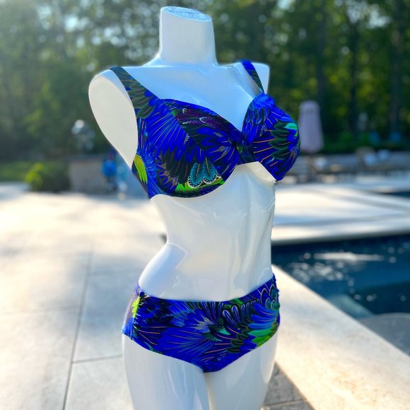 ‼️SALE ‼️ New Anita Rosa Faia Hermine Blue Bikini Set Size 12 / 38D - Picture 7 of 13